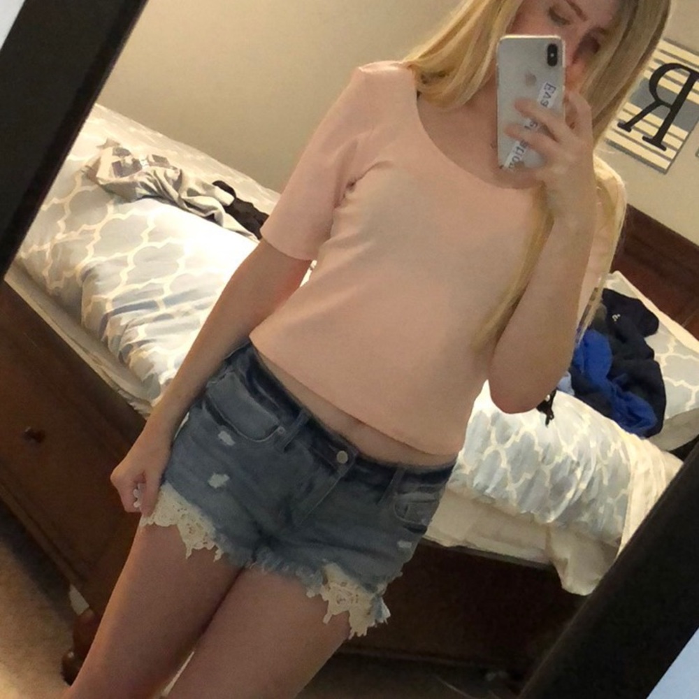 Pink crop top